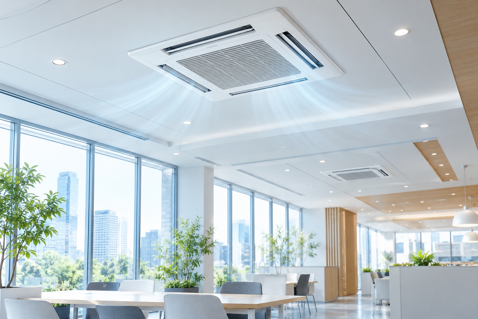 天井埋め込み型空調設備のイメージ